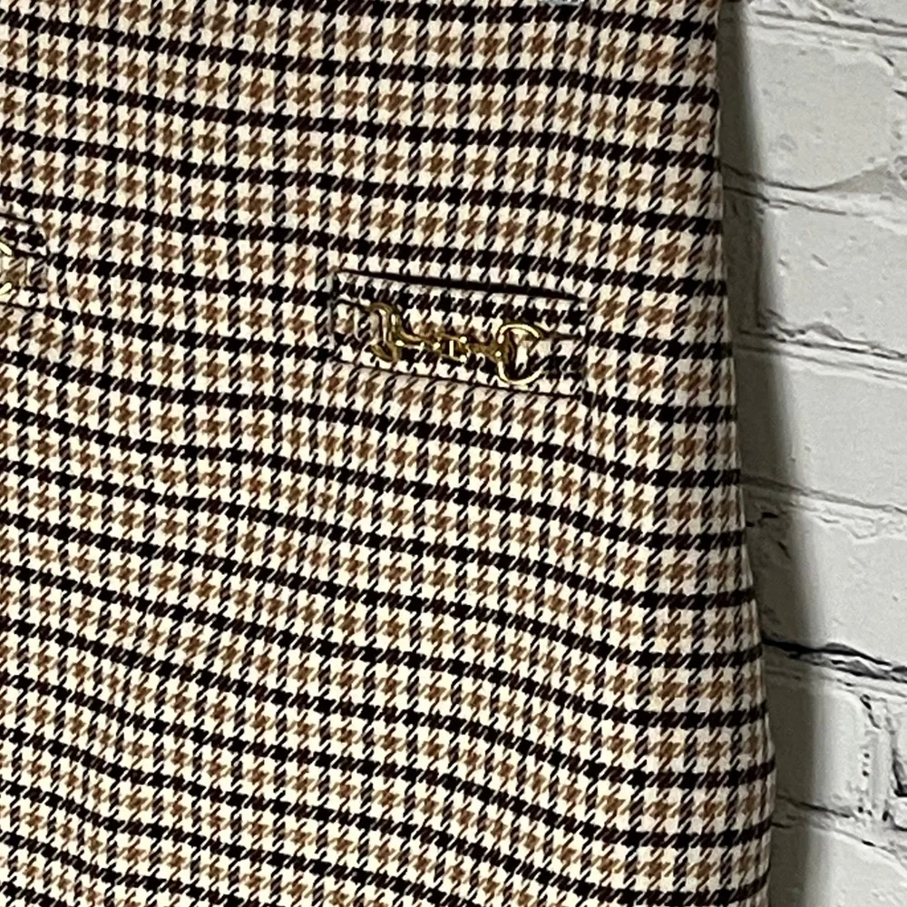 LOFT Houndstooth Mini Skirt in Black and Tan - Picture 2 of 5